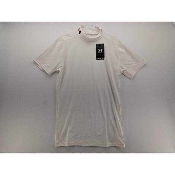 NWT Under Armour HeatGear OG Compression Men's Mock Short Sleeve in White sz XL - Picture 3 of 8